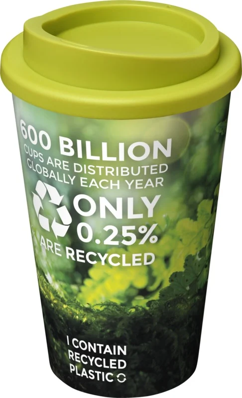Full-colour Brite-Americano wraparound artwork moulded into a 350 ml cup with lime lid