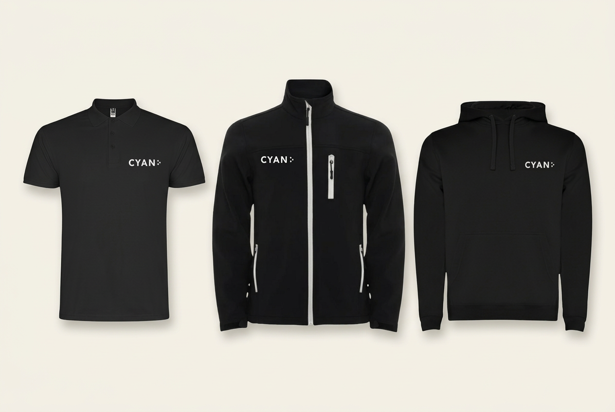 Weatherproof Embroidered Pack: branded garments included in the workwear offer.