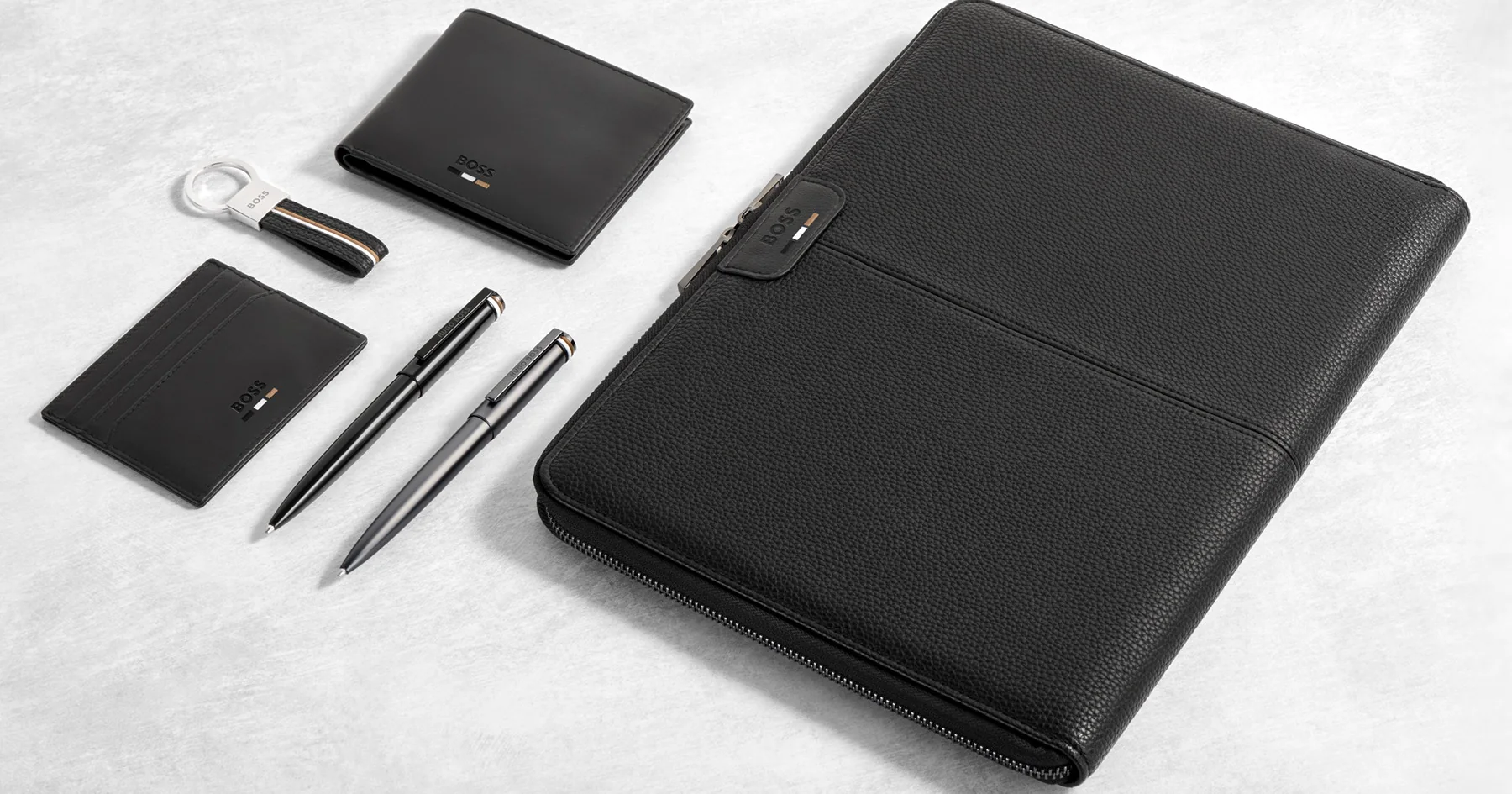 Hugo Boss portfolio, wallet and writing instruments