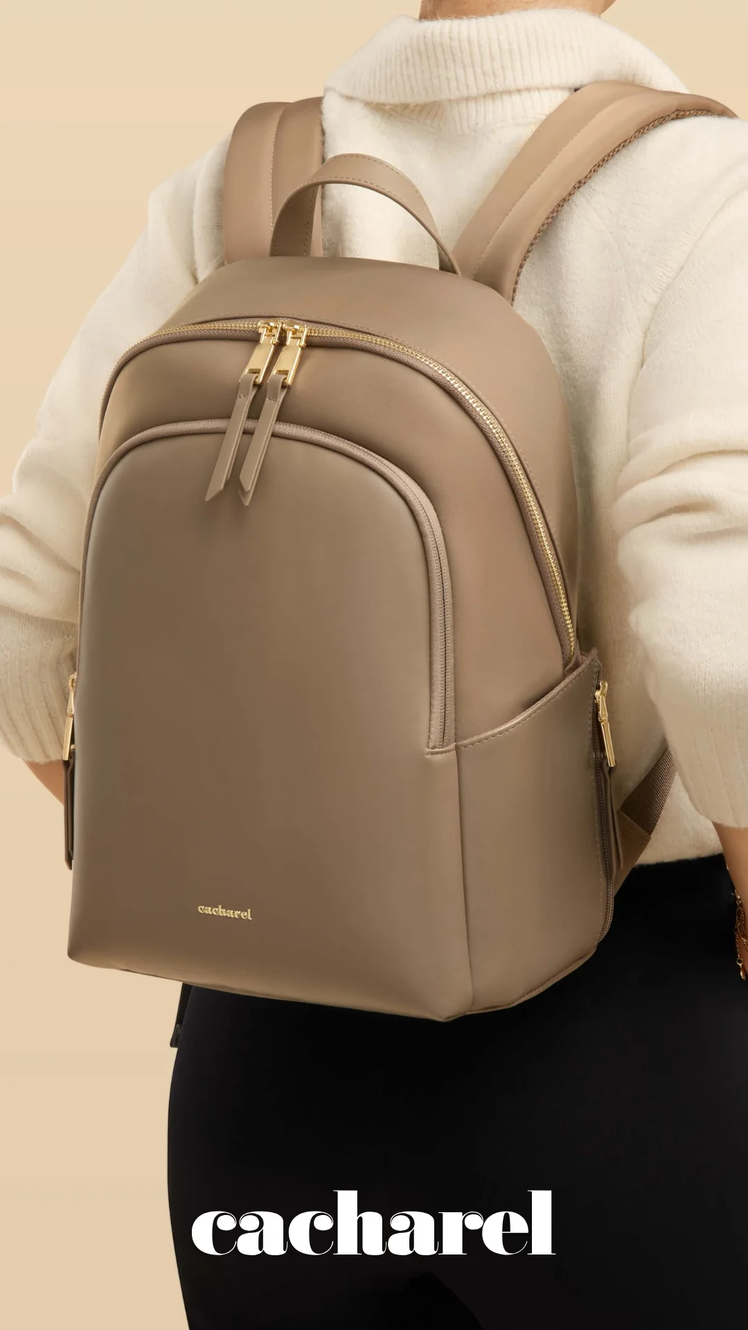Cacharel backpack in a fashion setting