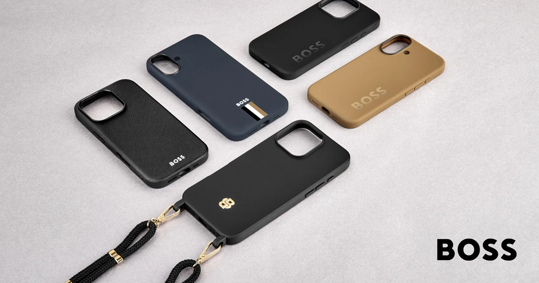 Hugo Boss phone cases in a range of finishes