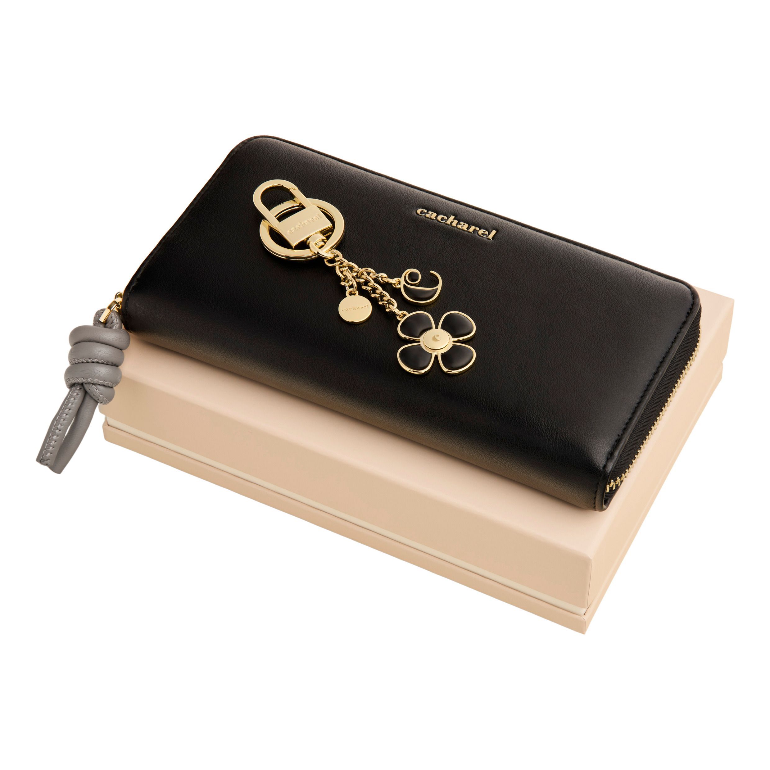 Cacharel Set Cacharel Black (key ring & travel purse)