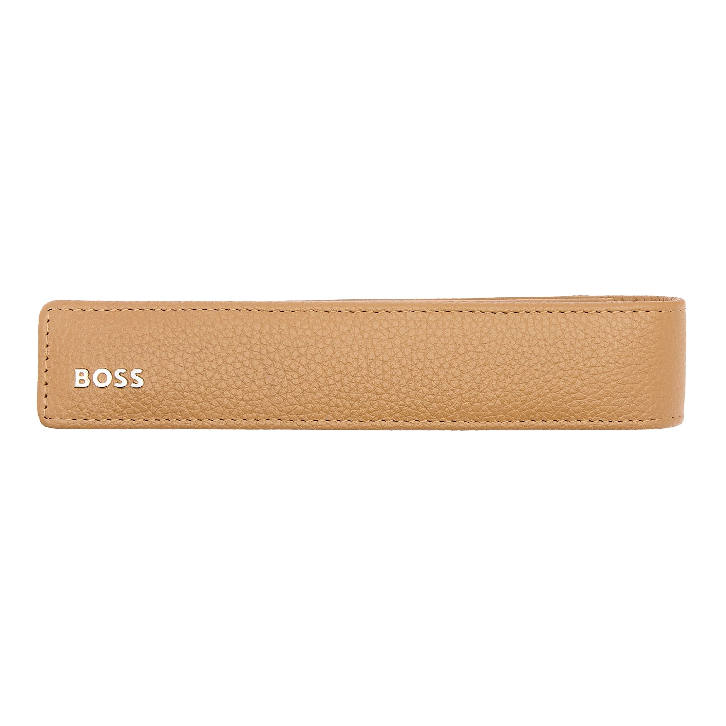 Hugo Boss Single pen pouch Classic Grained Camel