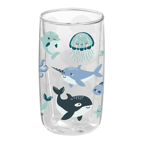 Chili Calypso Double Walled Drinking Glass – 330ml – Full Colour