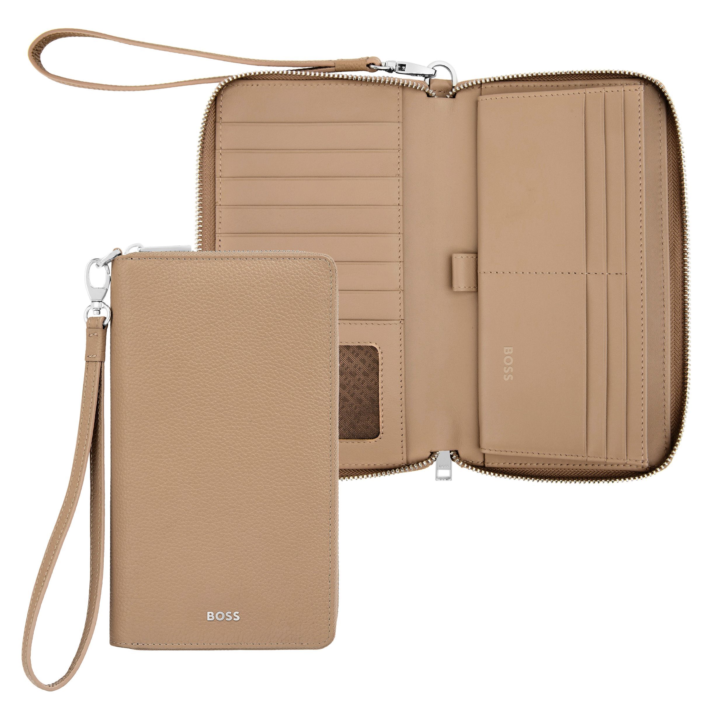 Hugo Boss Travel wallet Classic Grained Camel