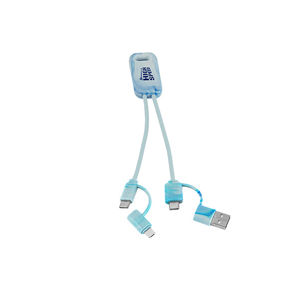 Berners 6 in 1 Recycled USB Cable – Full Colour