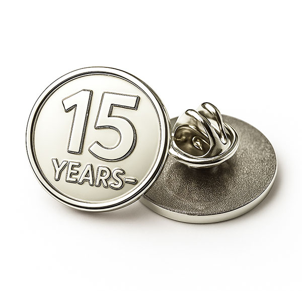 20mm Metal Relief Nickel Plated Badge