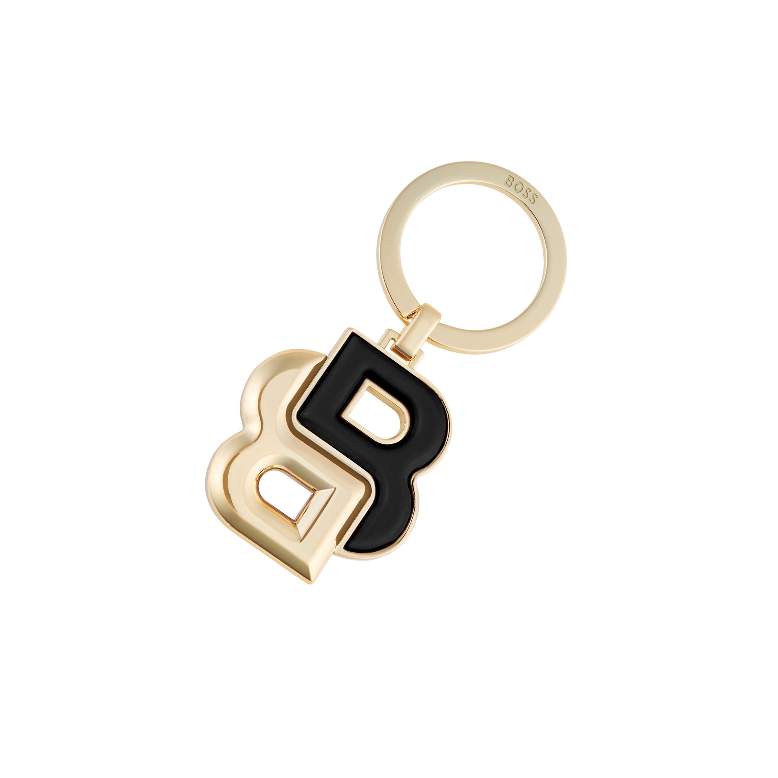 Hugo Boss Key ring Double B Black & Gold