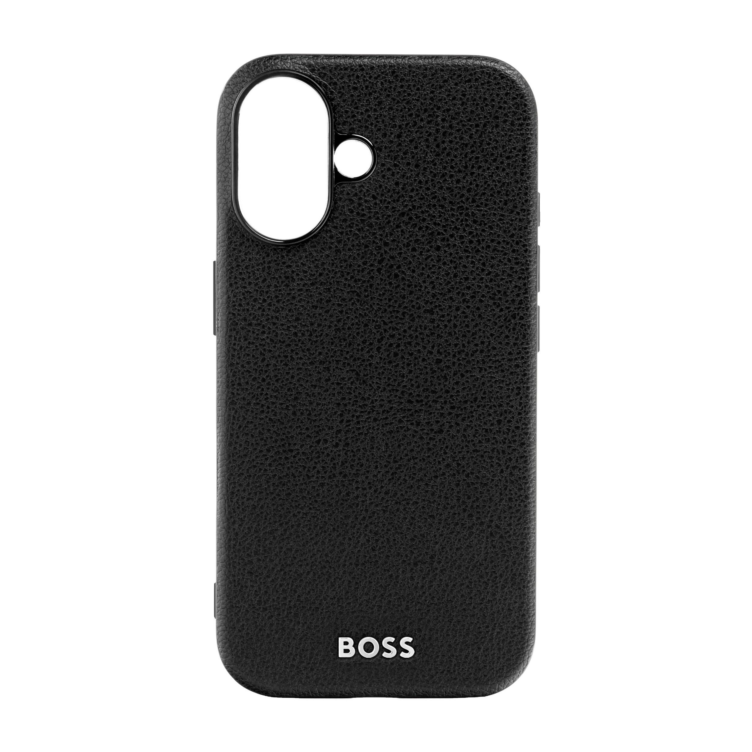 Hugo Boss Case for iPhone 17 Grained Black
