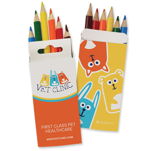 Pack of 6 Half Length Colouring Pencils