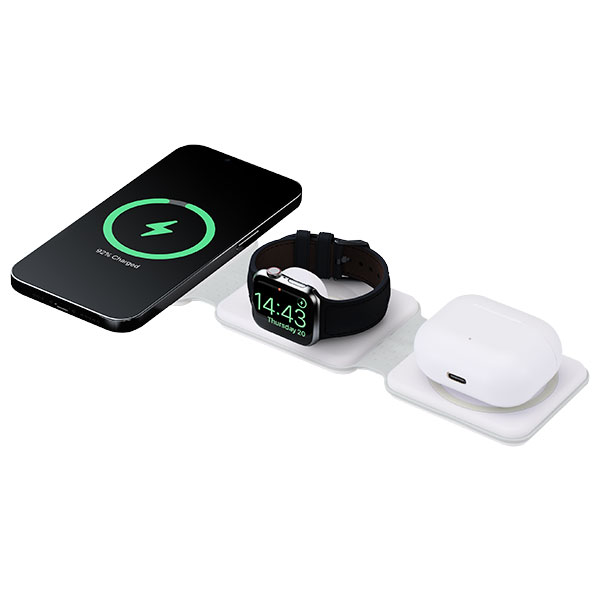 Armus 3 in 1 Foldable Recycled Wireless Charger – Spot Colour