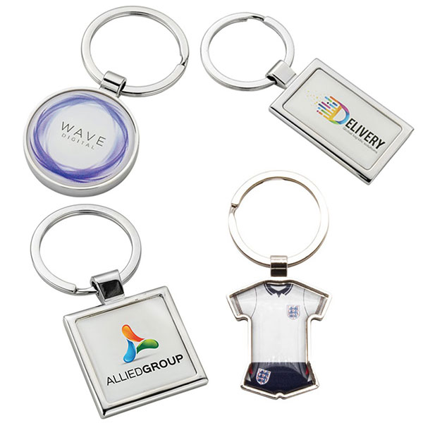 Domed Metal Key Ring