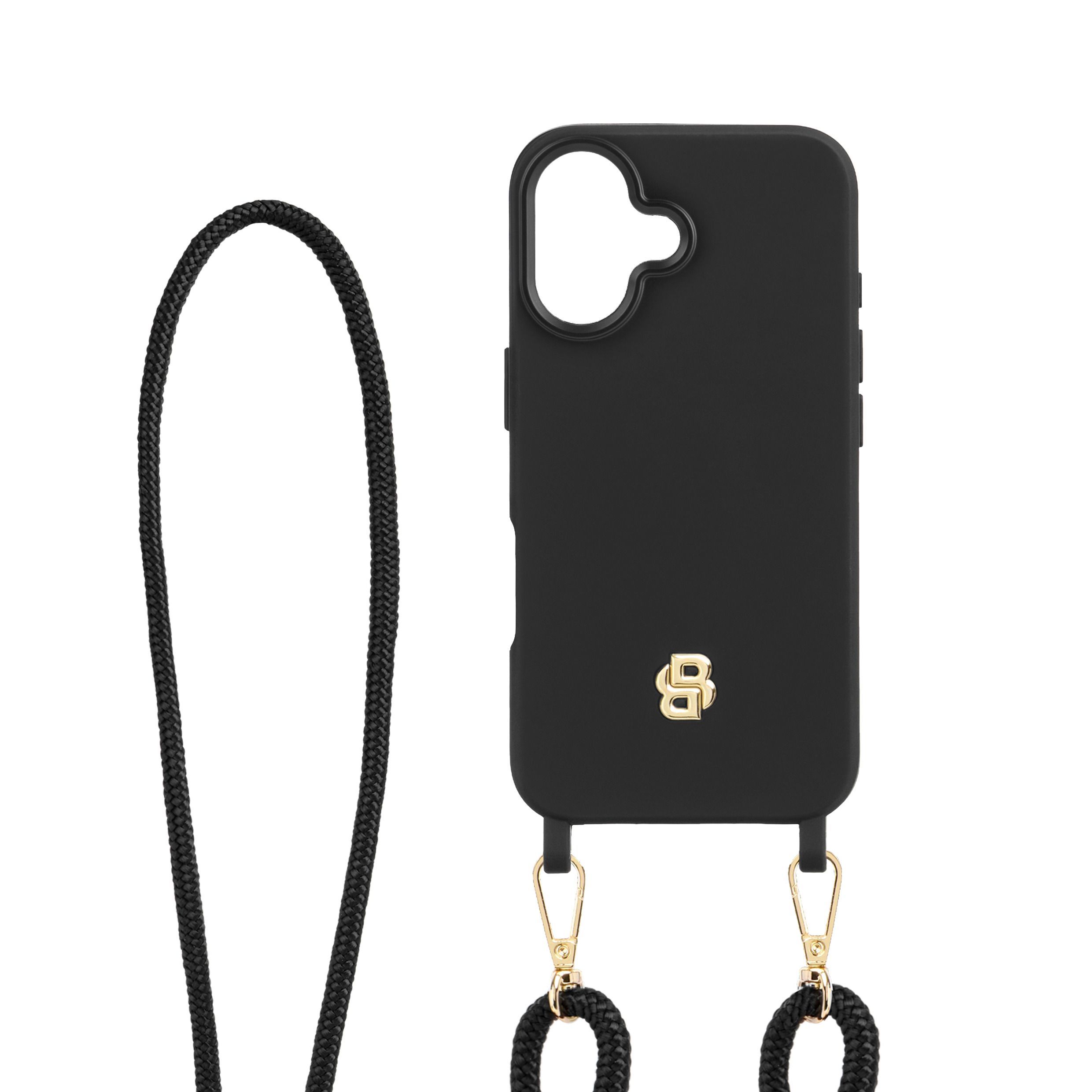 Hugo Boss Case for iPhone 17 Double B Black & Gold