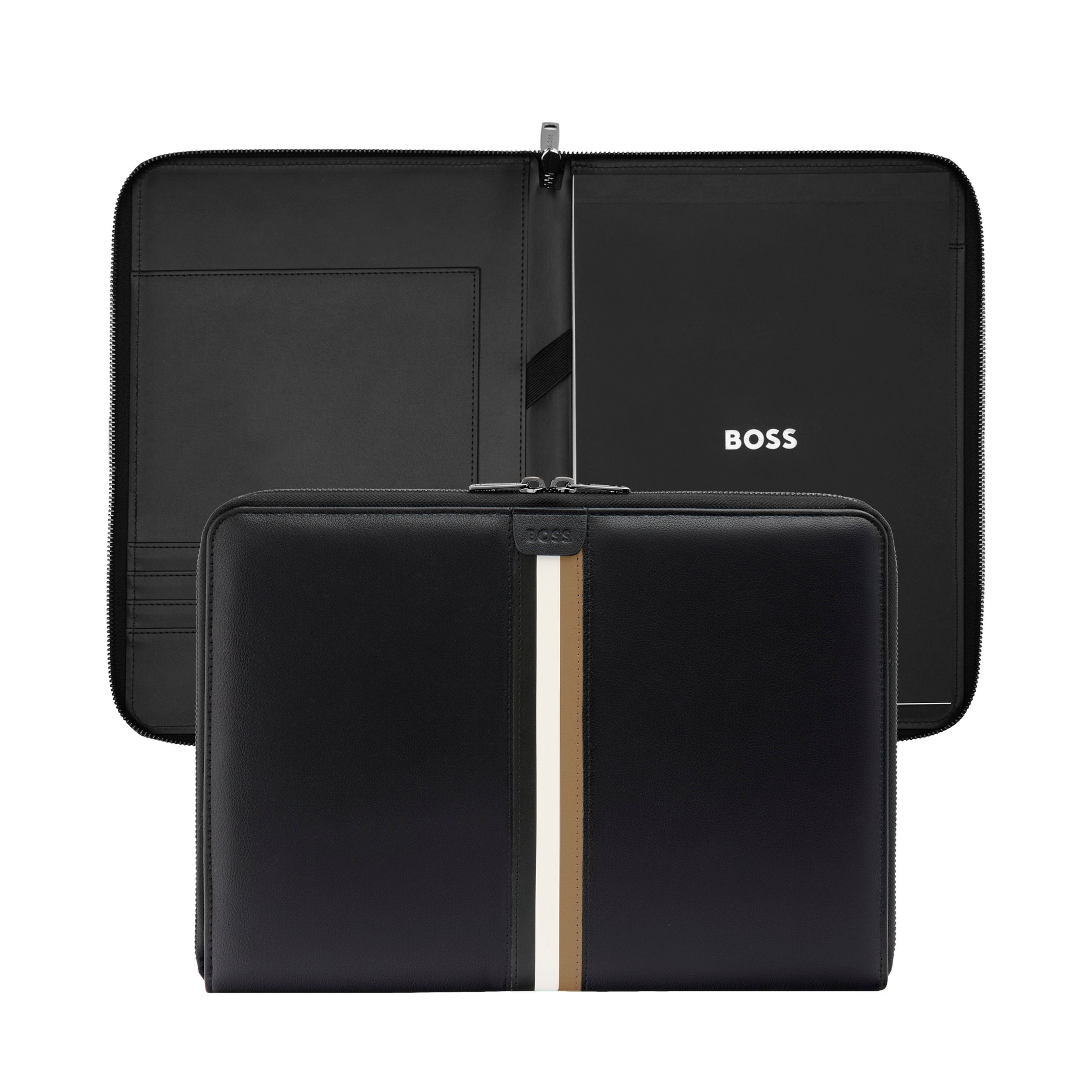 Hugo Boss Conference folder zip A4 Iconic Black