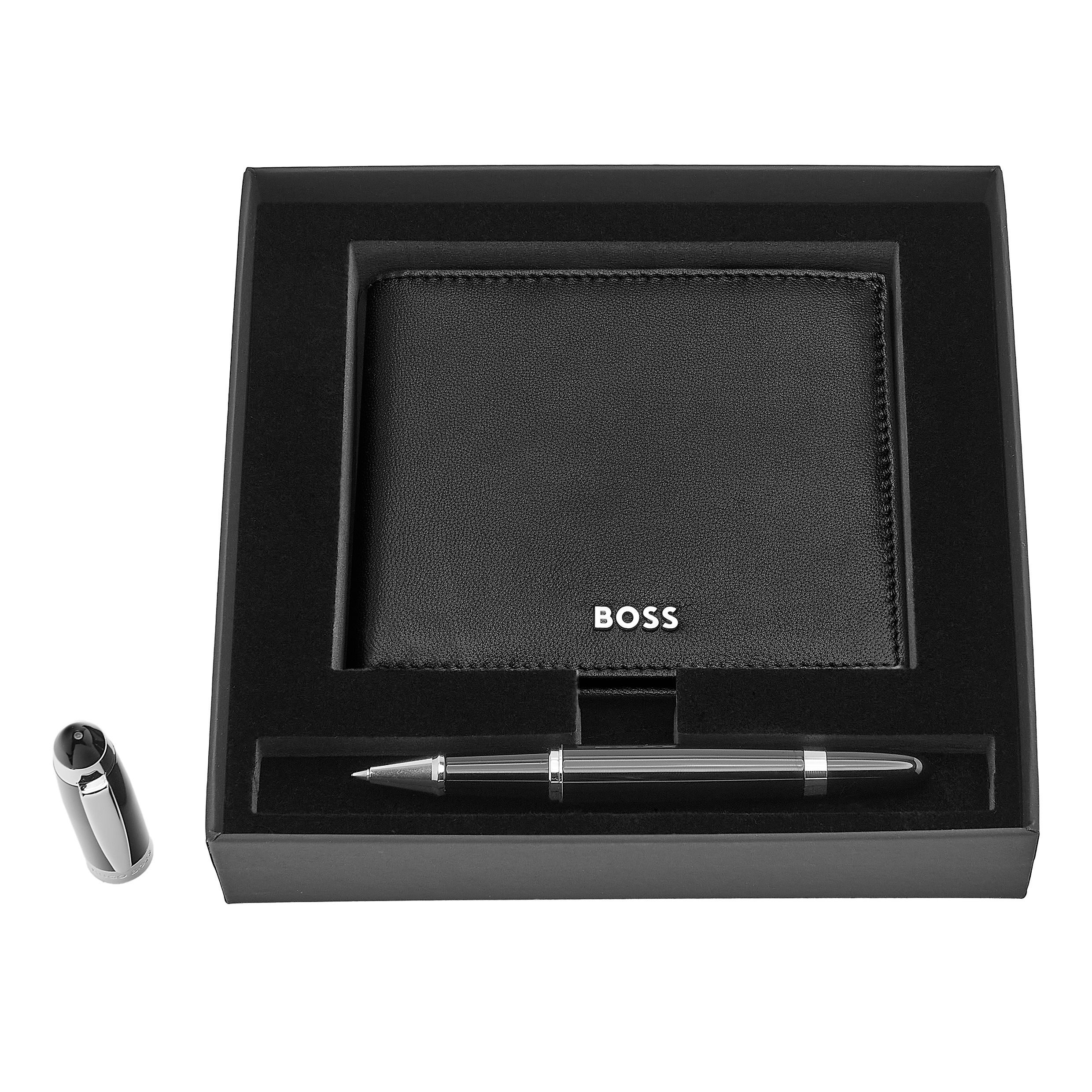 Hugo Boss Set HUGO BOSS Black (rollerball pen & wallet)