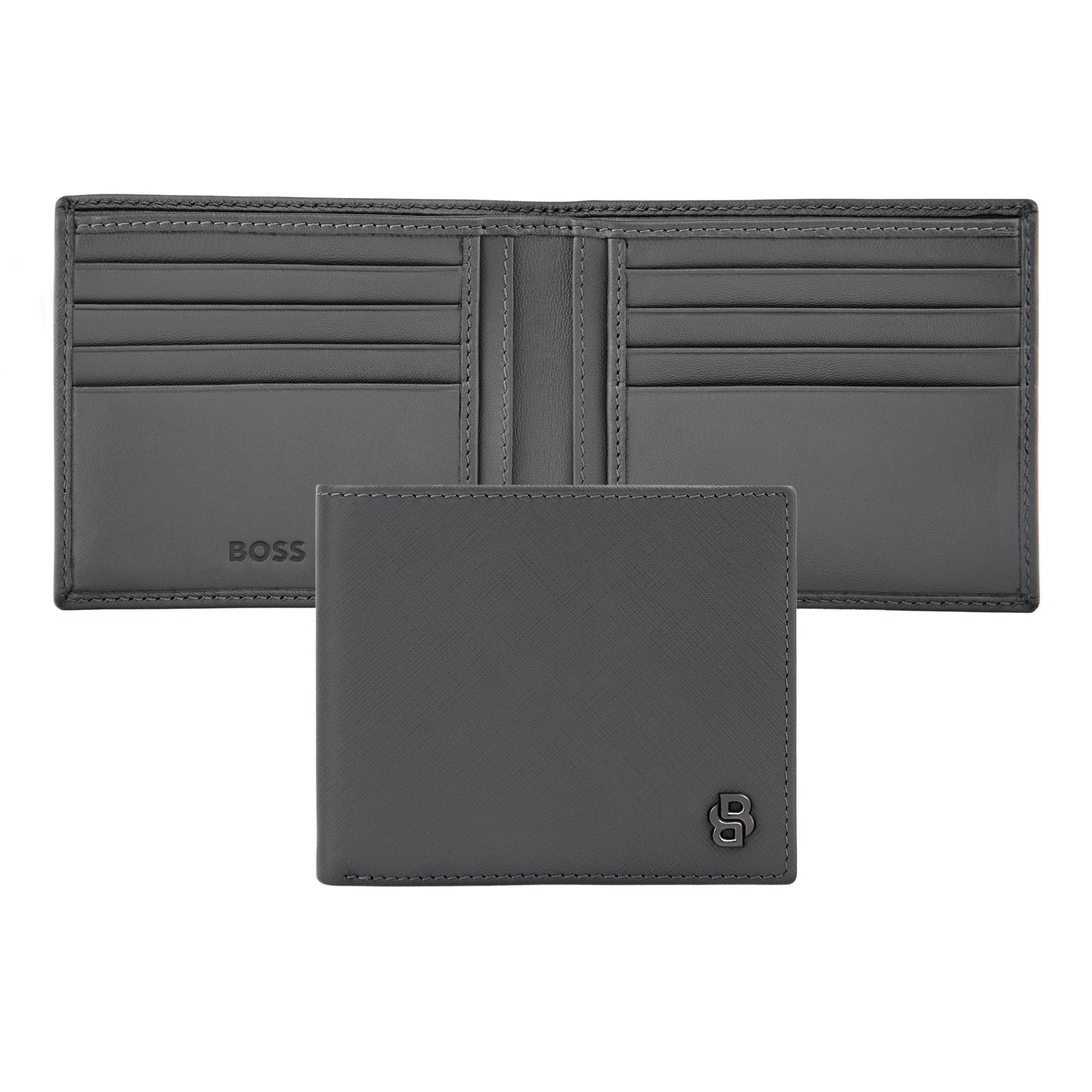 Hugo Boss Wallet Double B Saffiano Grey
