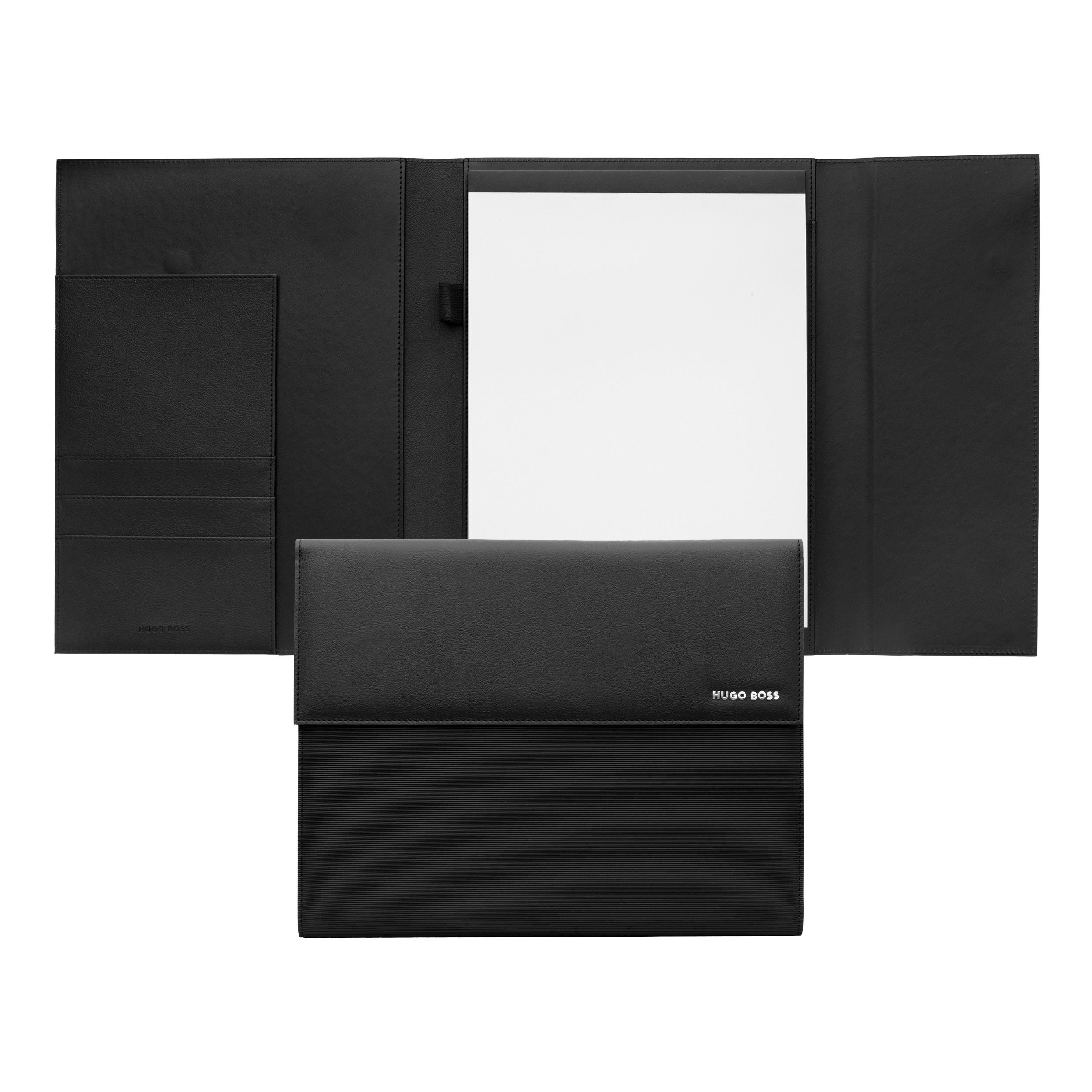 Hugo Boss Folder A4 Pinstripe Black
