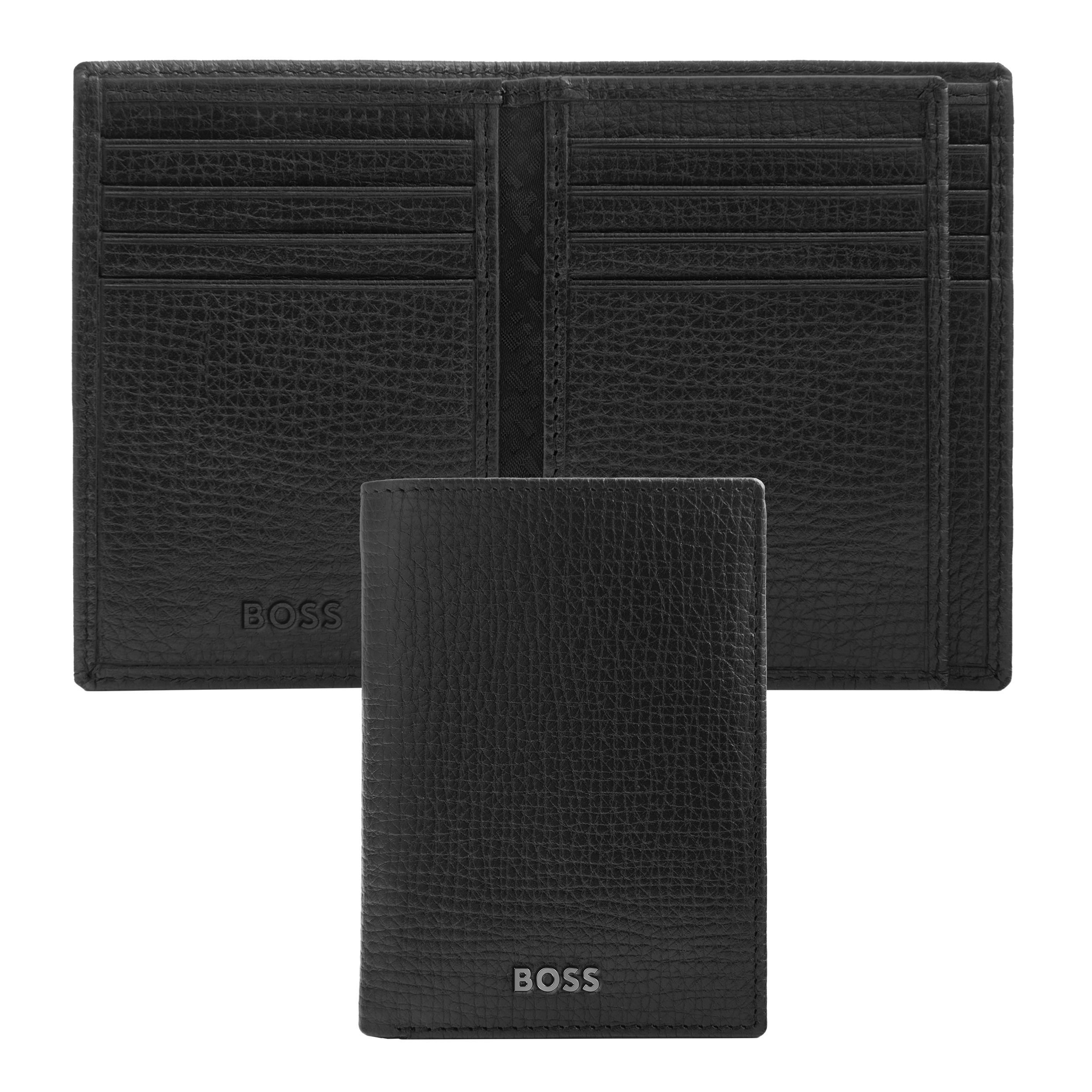 Hugo Boss Card holder with flap Grid Black