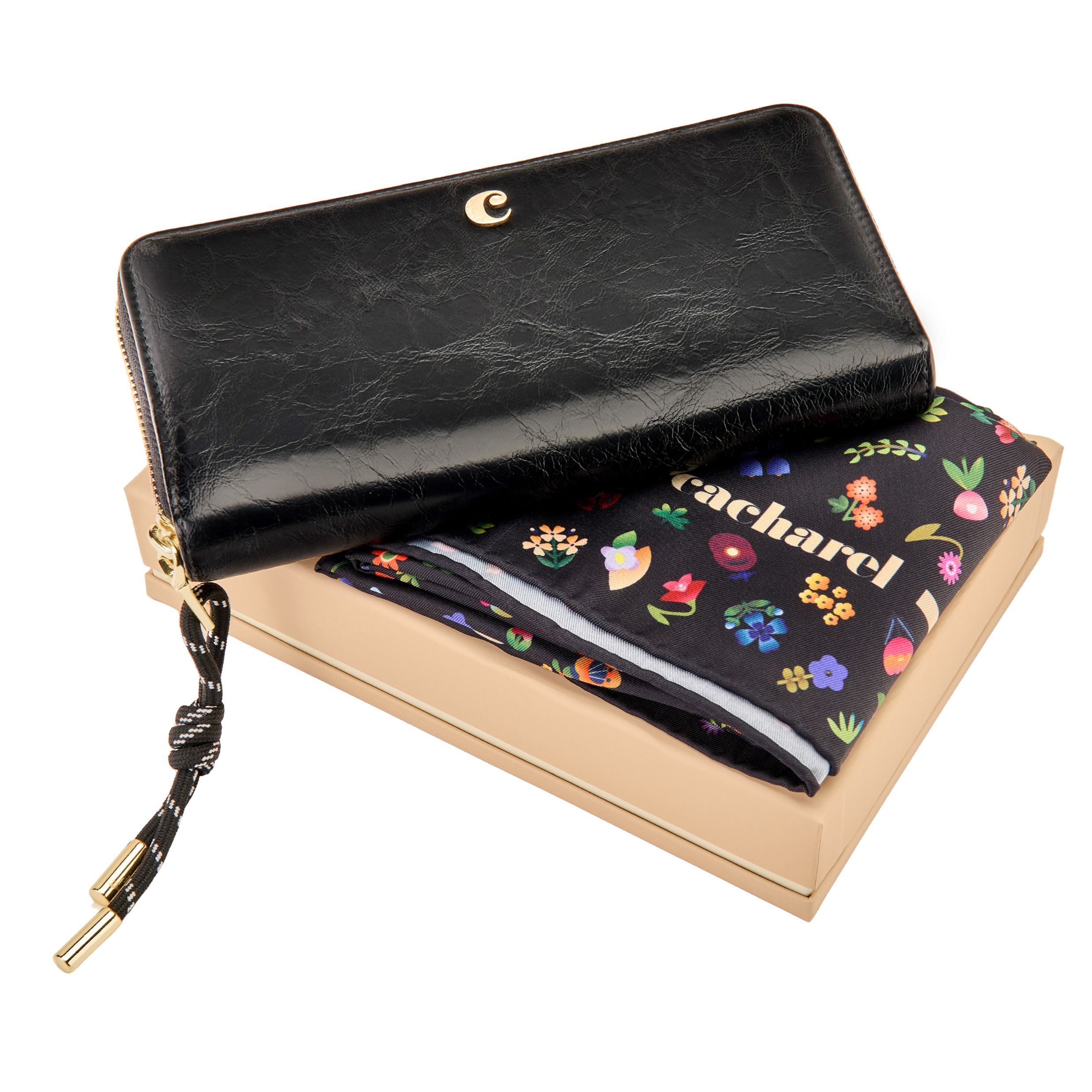 Cacharel Set Cacharel Black (travel purse & scarf)