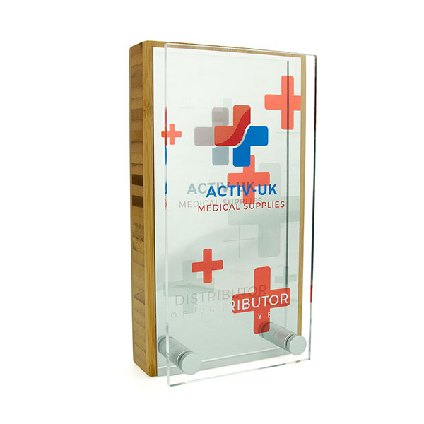 Bamboo Award Metal Plate Acrylic Front