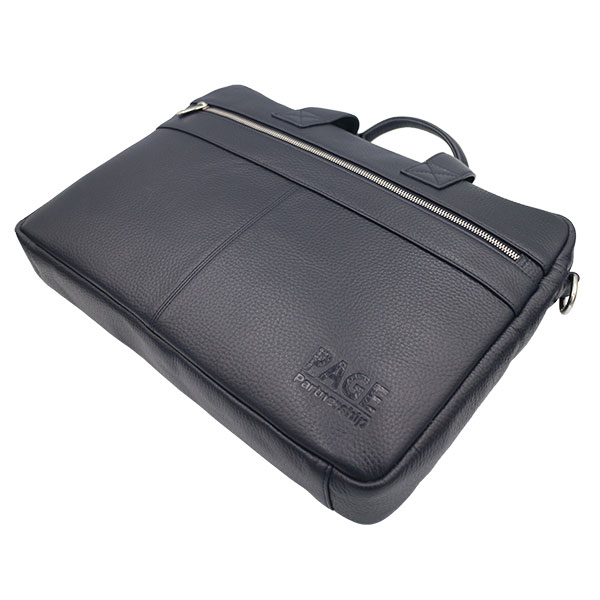 Pebbled Leather Laptop Bag