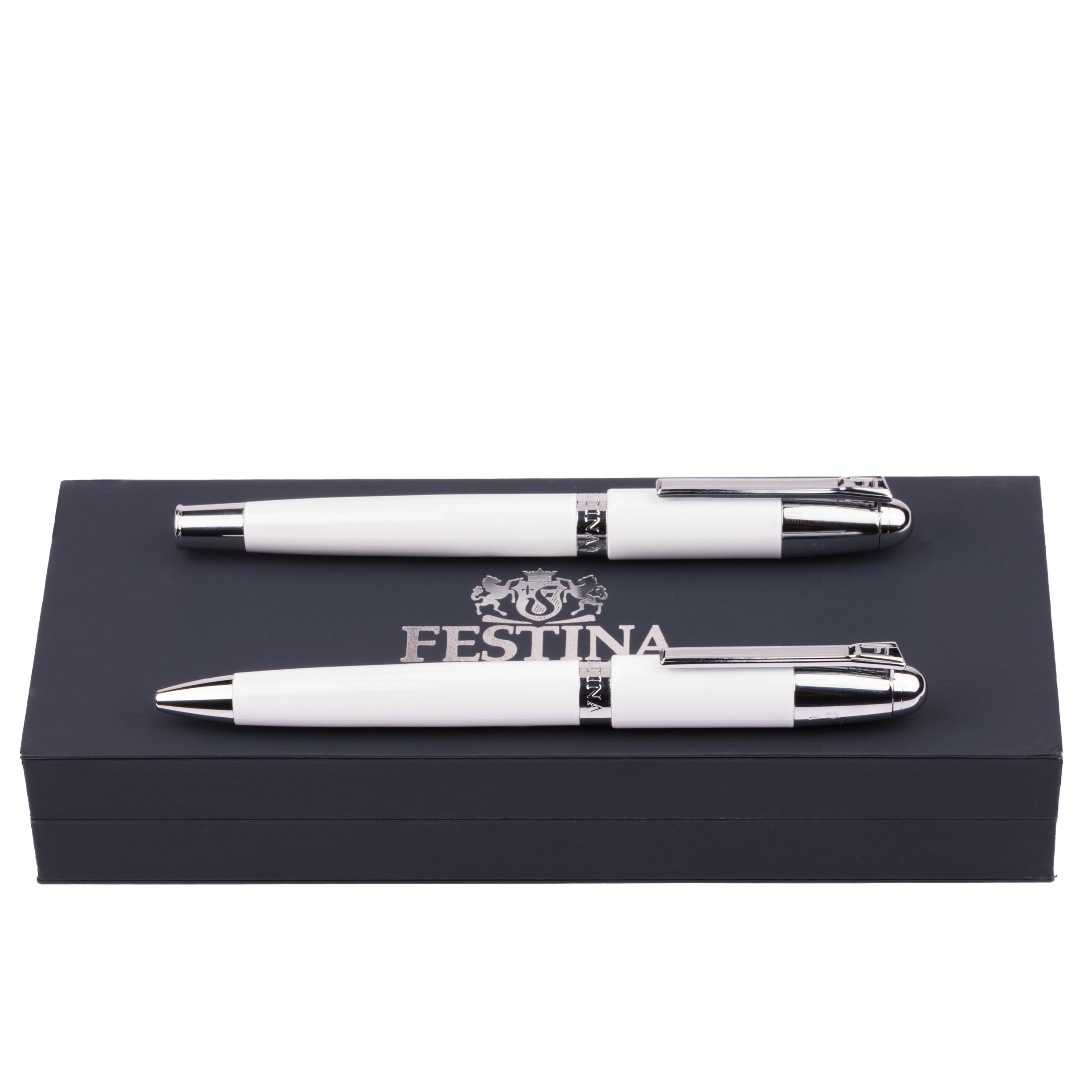 Festina Set Classicals Chrome White (ballpoint pen & fountain pen)