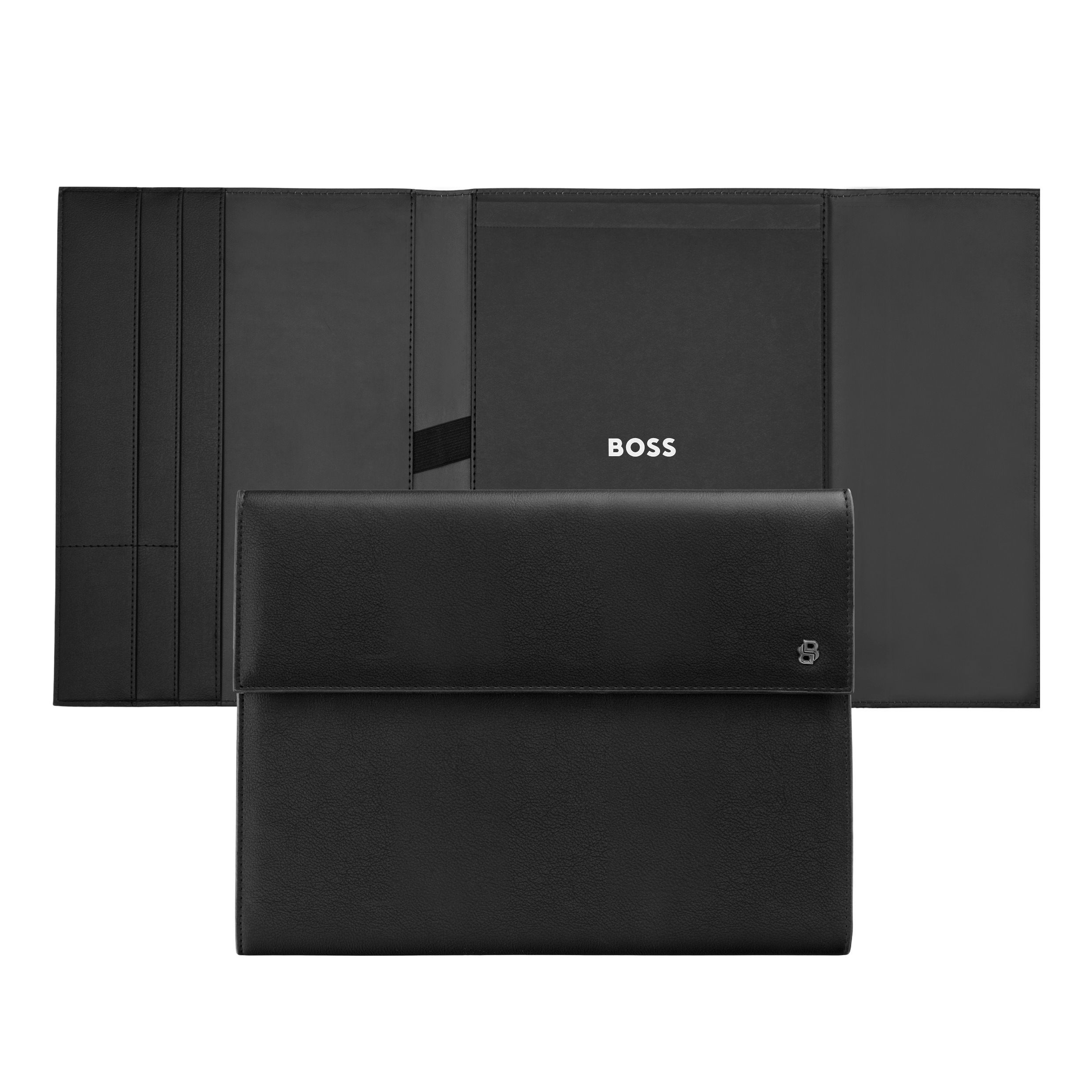 Hugo Boss Folder A4 Double B Black & Gun