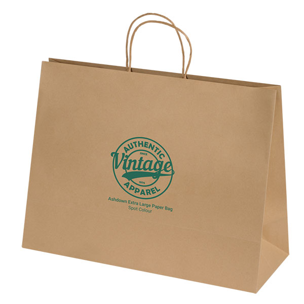 Ashdown XL Natural Kraft Paper Gift Bag – Spot Colour