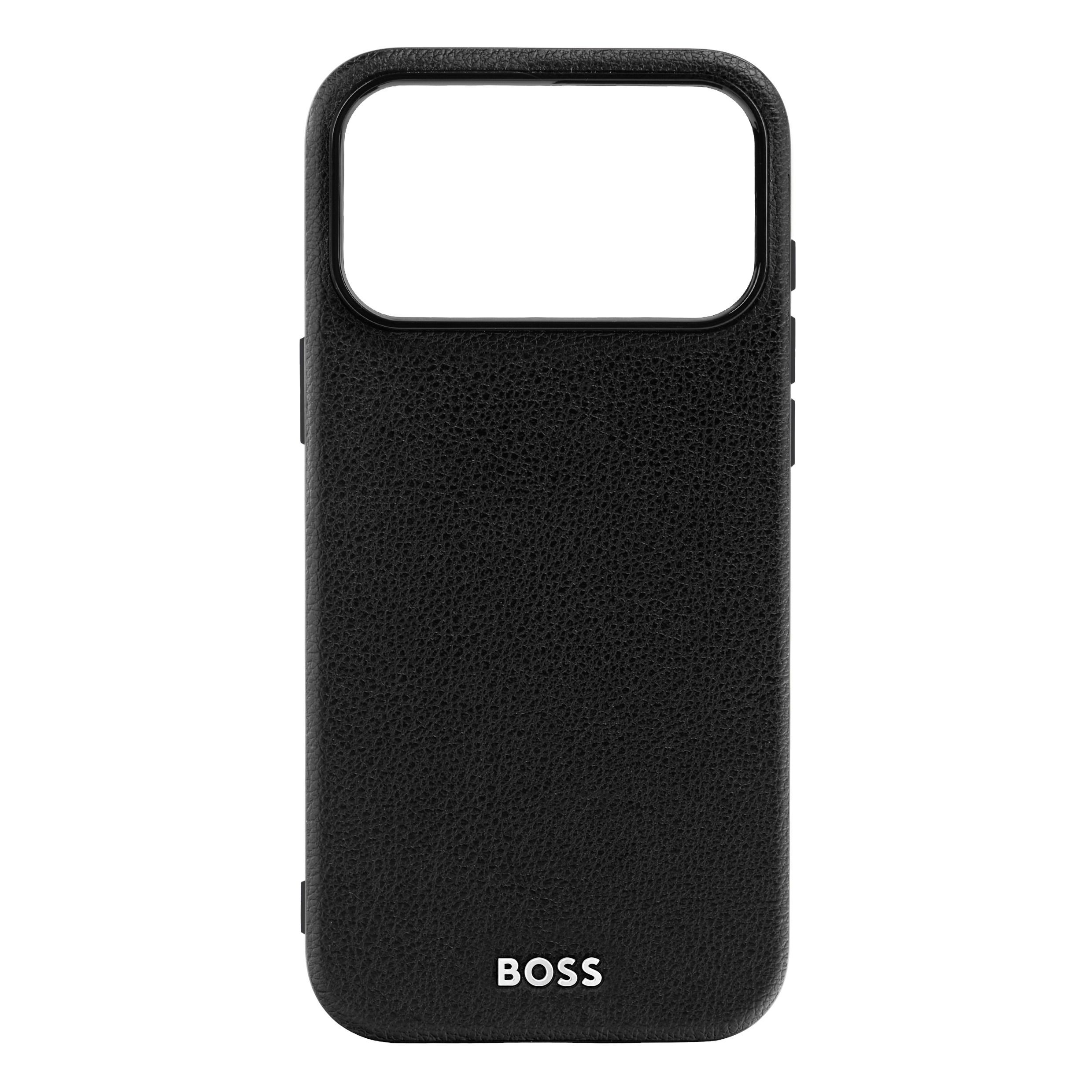 Hugo Boss Case for iPhone 17 Pro Max Grained Black
