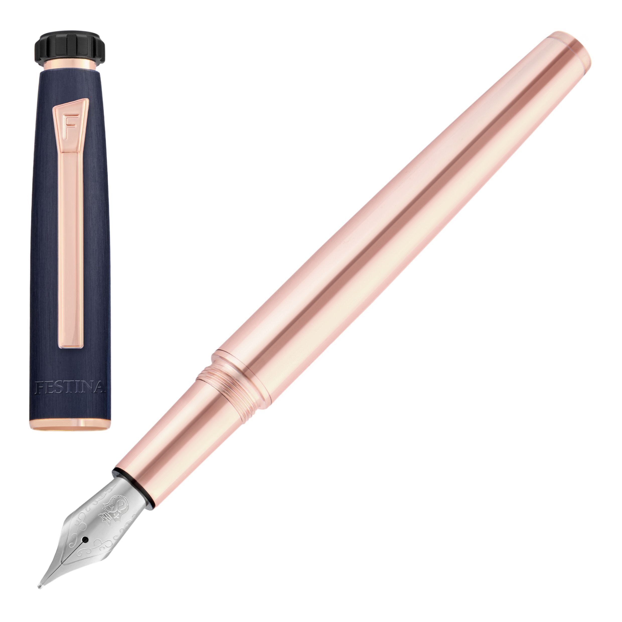 Festina Fountain pen Chronobike Rose Gold Navy