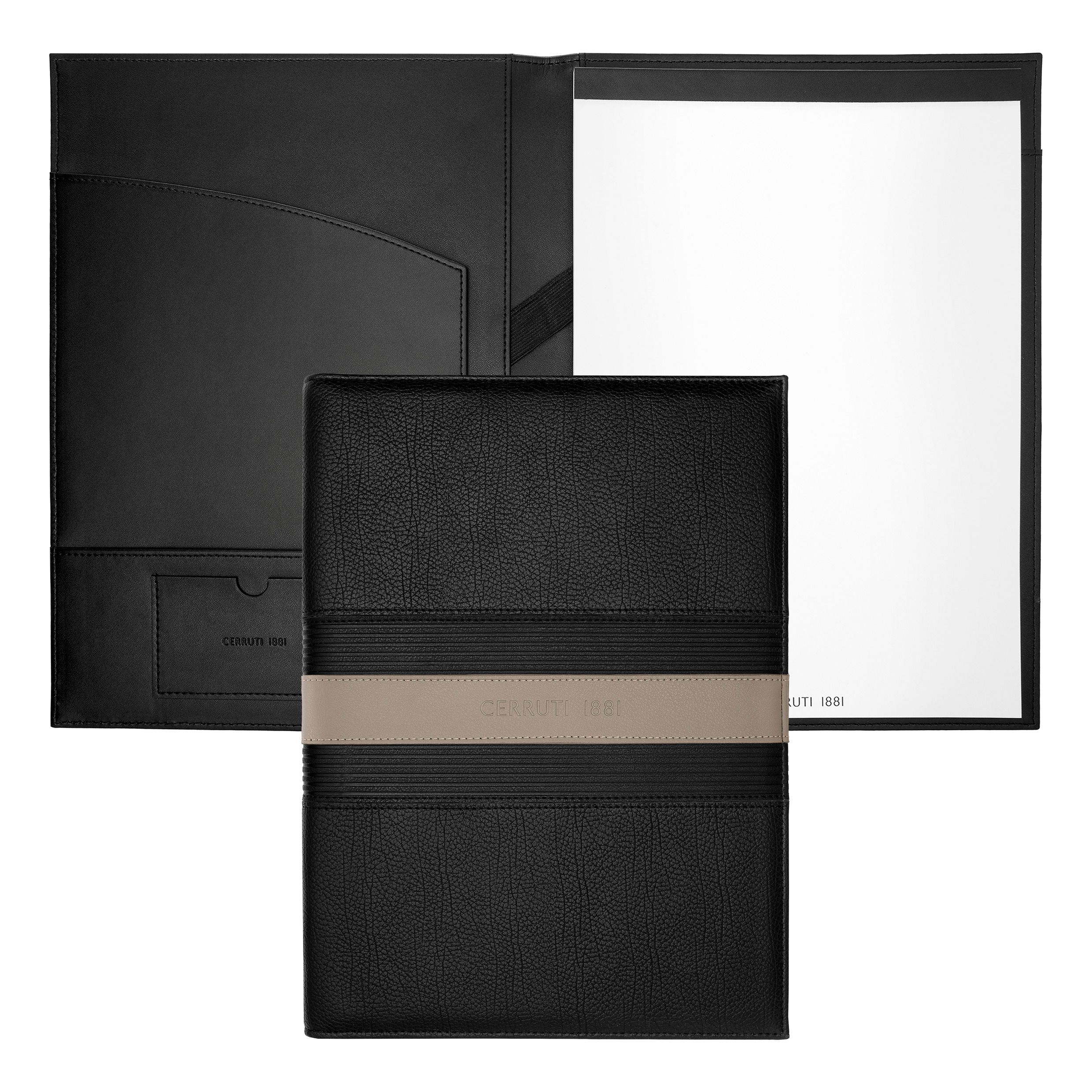 Cerruti 1881 Folder A4 Delano Taupe & Black