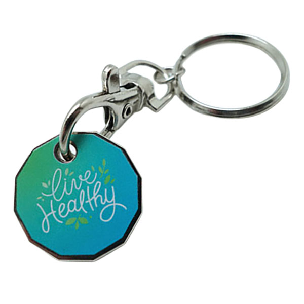 Printed Trolley Token Key Ring