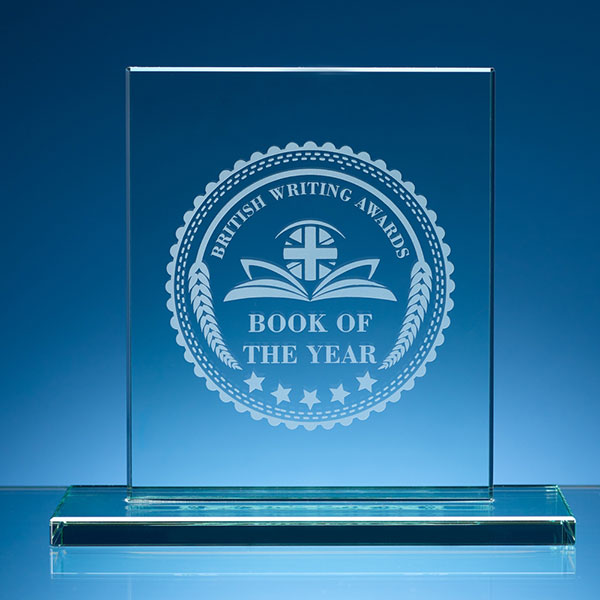 15cm x 12.5cm Jade Glass Rectangle Award – Engraved