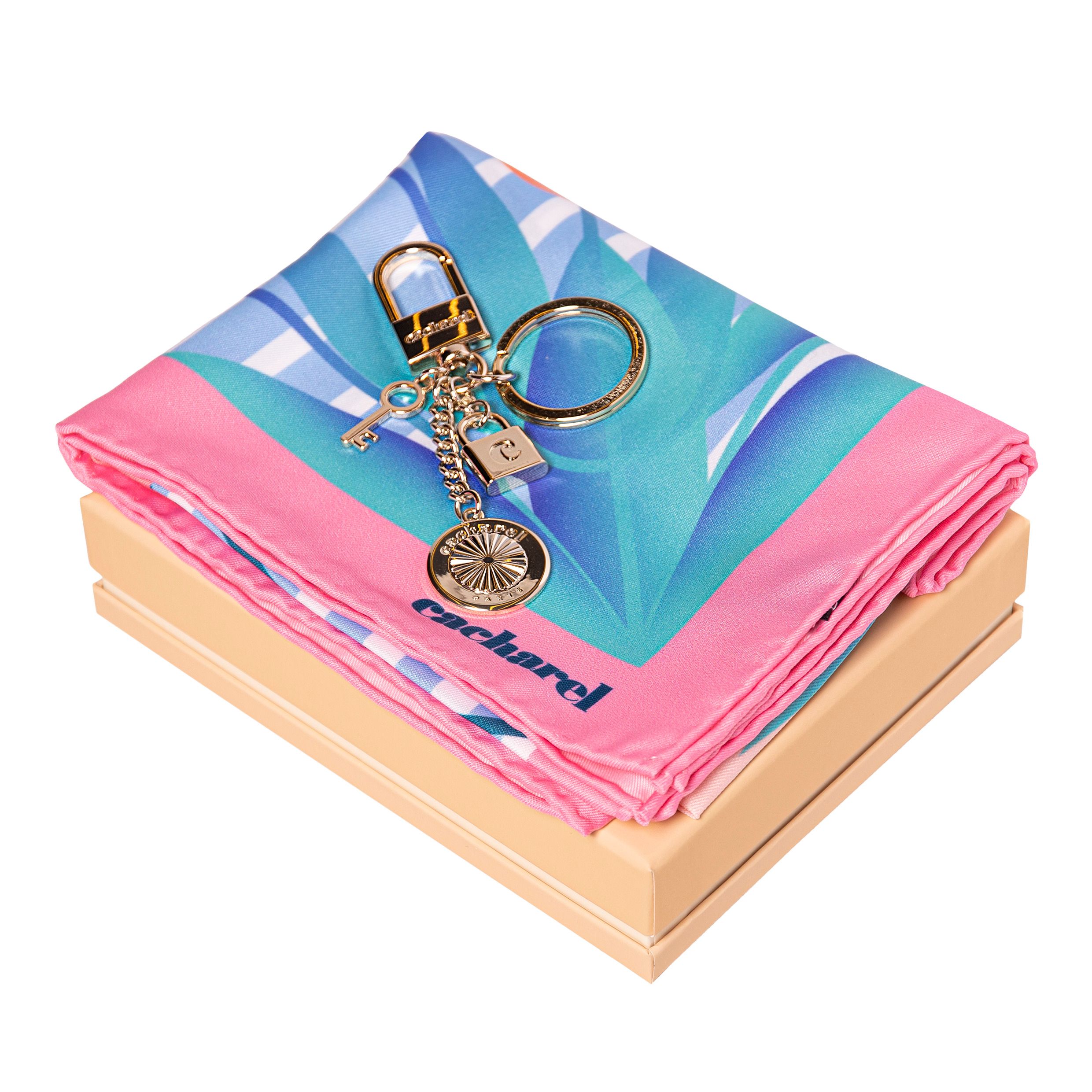 Cacharel Set Alix (key ring & scarf)