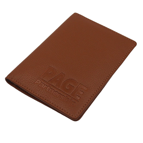Pebbled Leather Passport Wallet