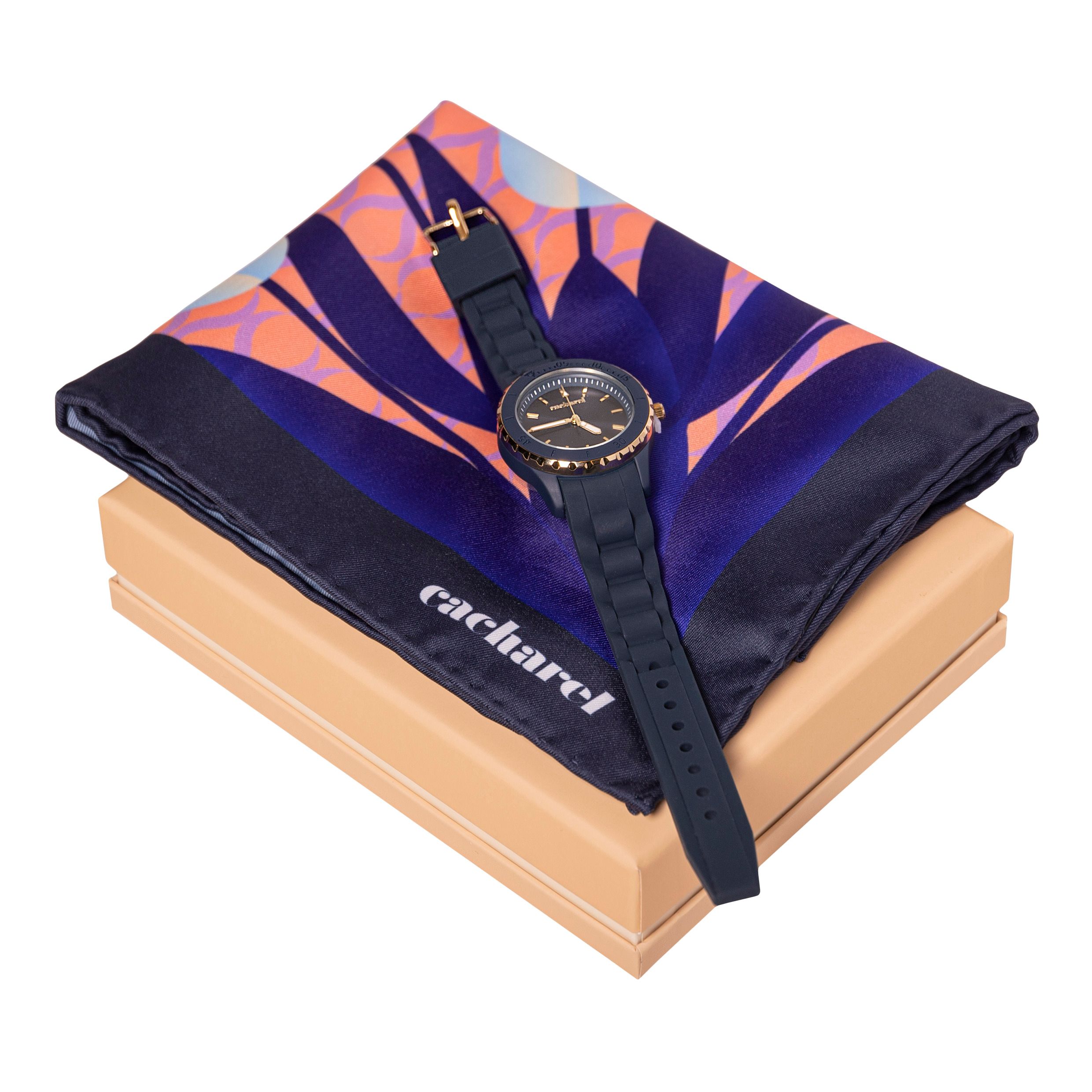 Cacharel Set Cacharel Navy (watch & scarf)