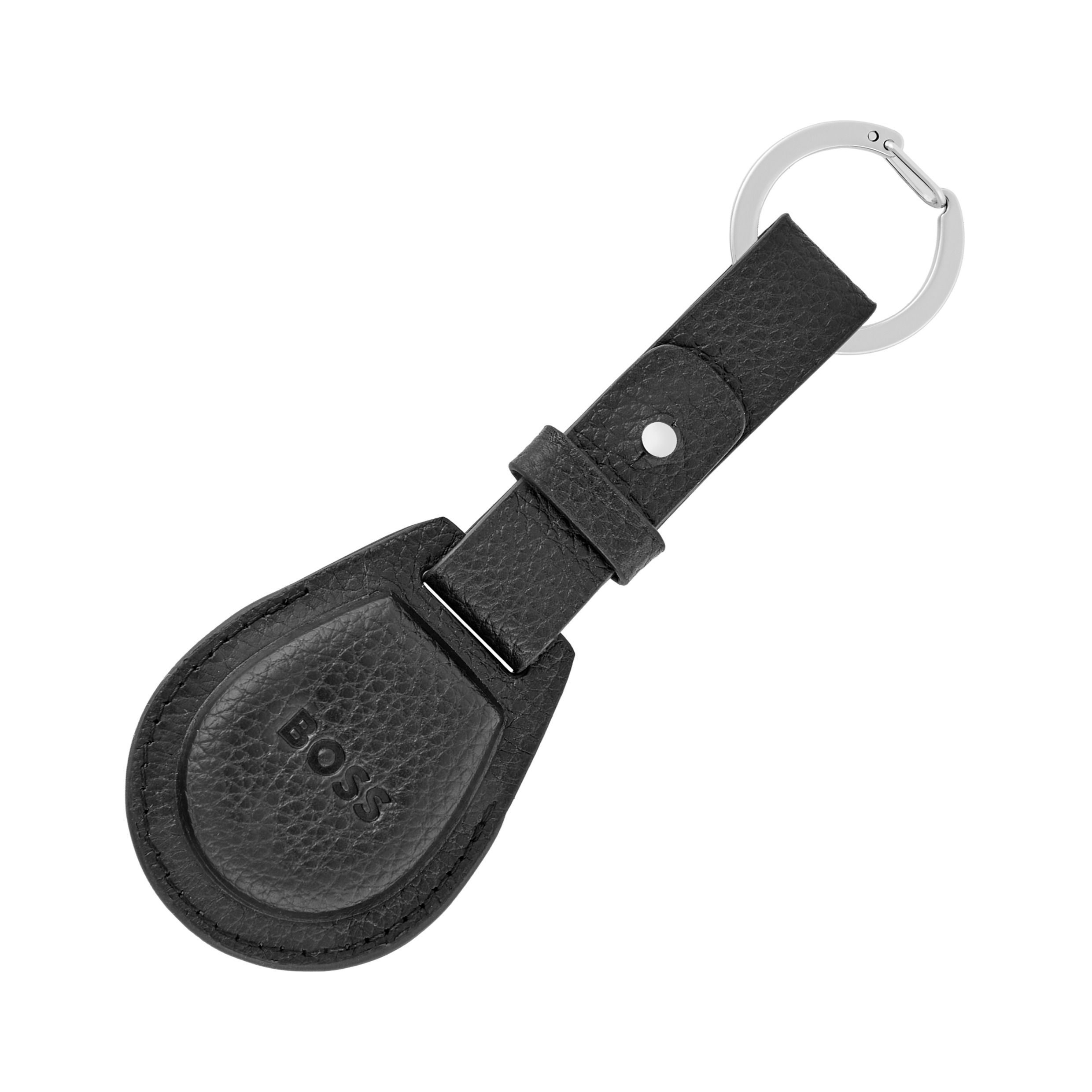 Hugo Boss Key ring with AirTag holder Classic Grained Black