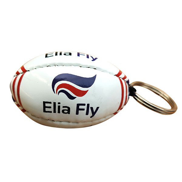 Rugby Ball Key Ring – Spot Colour