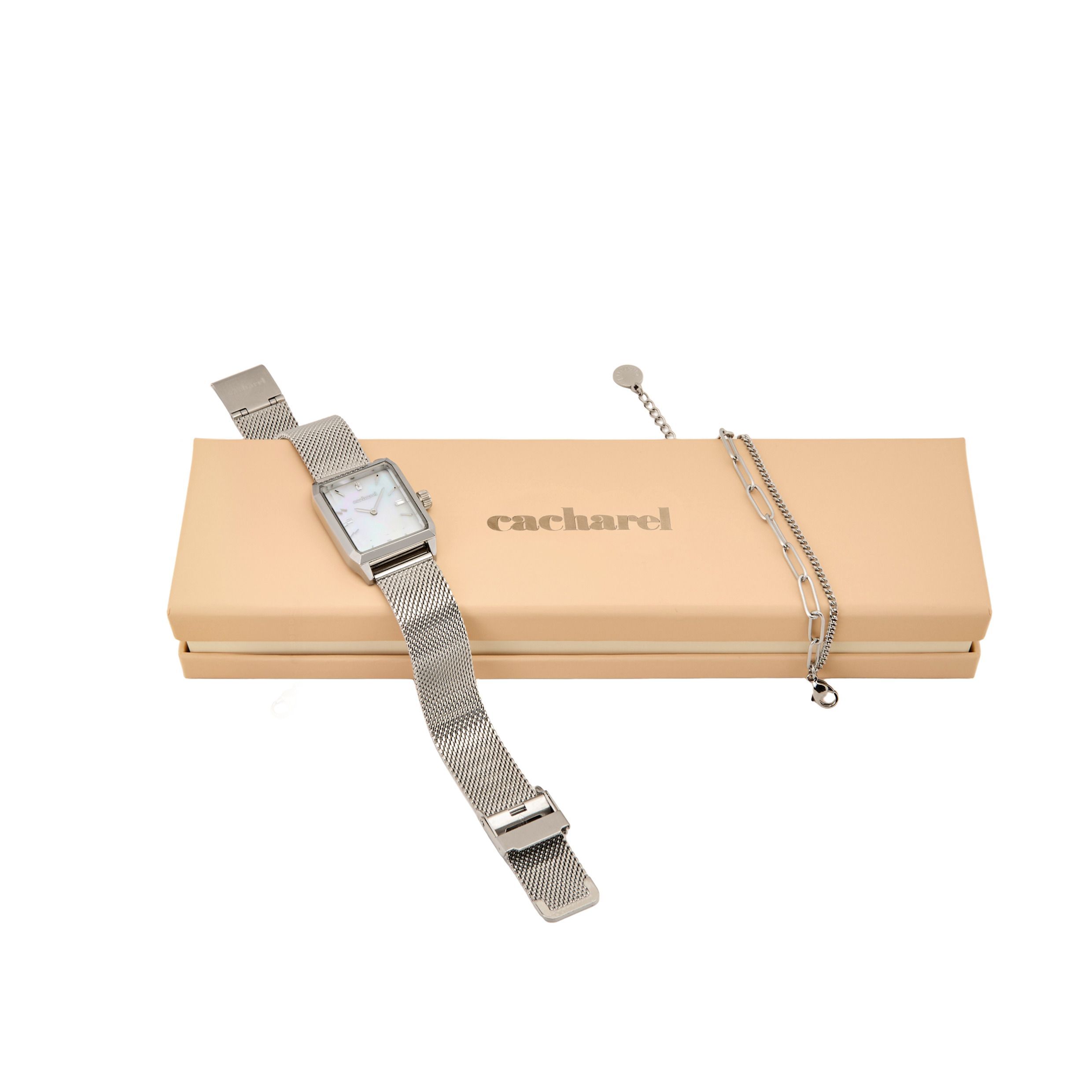 Cacharel Set Cacharel Silver (watch & bracelet)