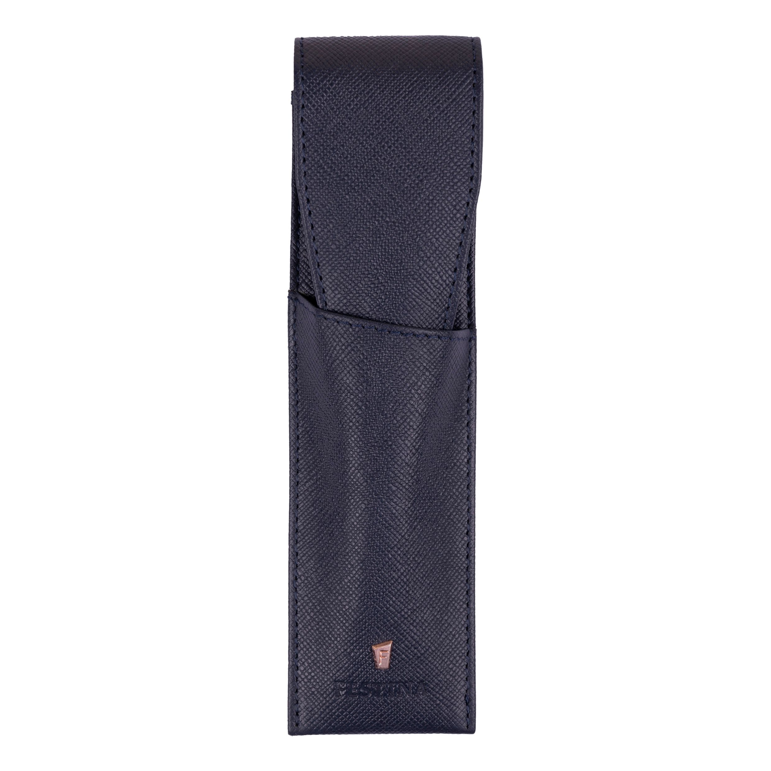 Writing instruments-case Chronobike Navy & Rosegold