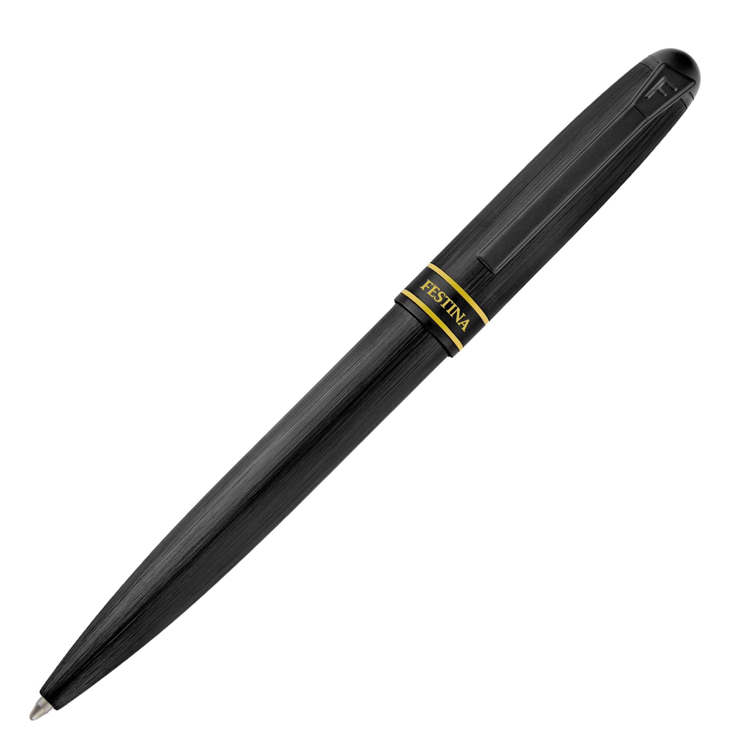 Festina Ballpoint pen Classicals Brushed Black Edition Yellow