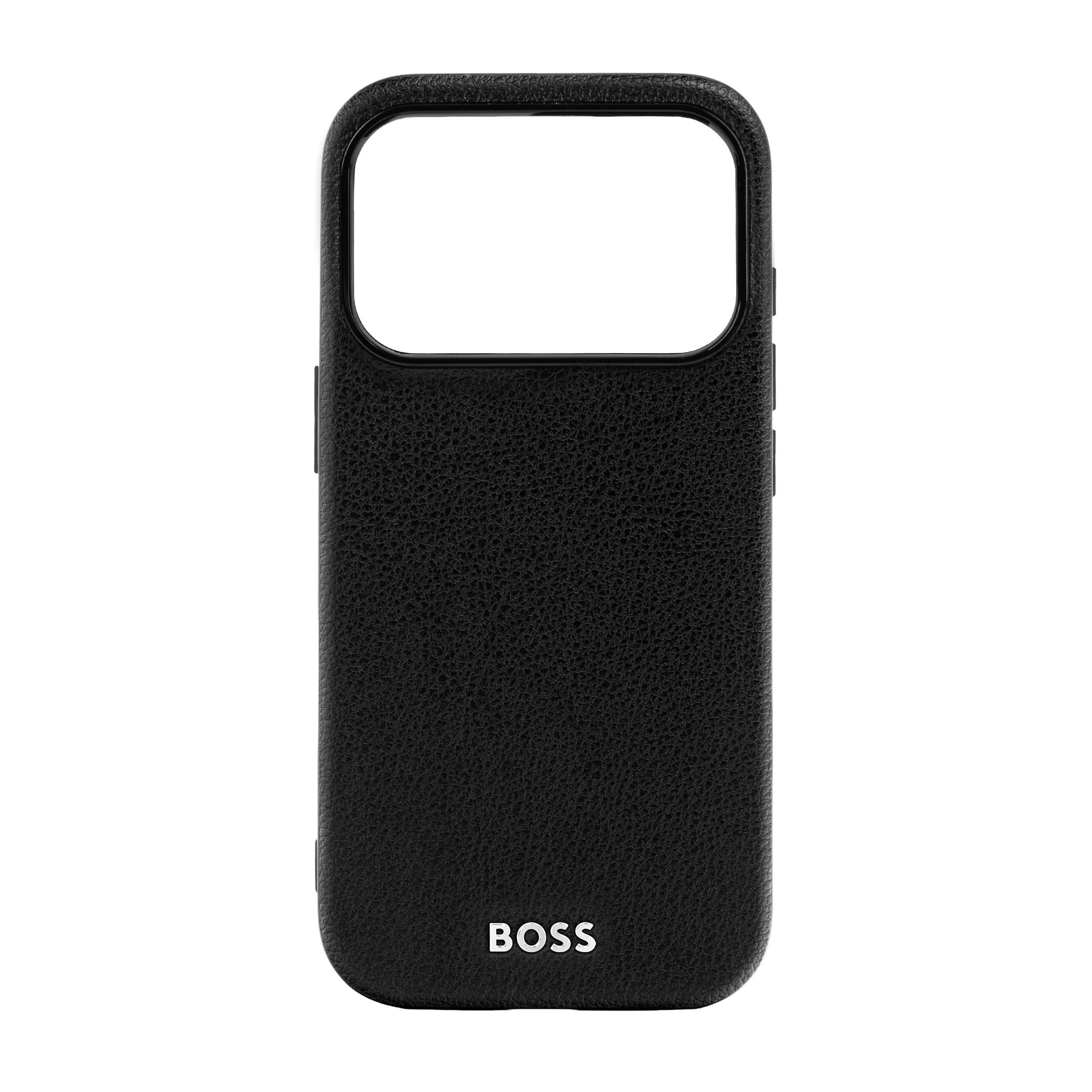 Hugo Boss Case for iPhone 17 Pro Grained Black