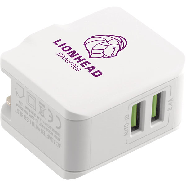 World USB Travel Adaptor - Spot Colour