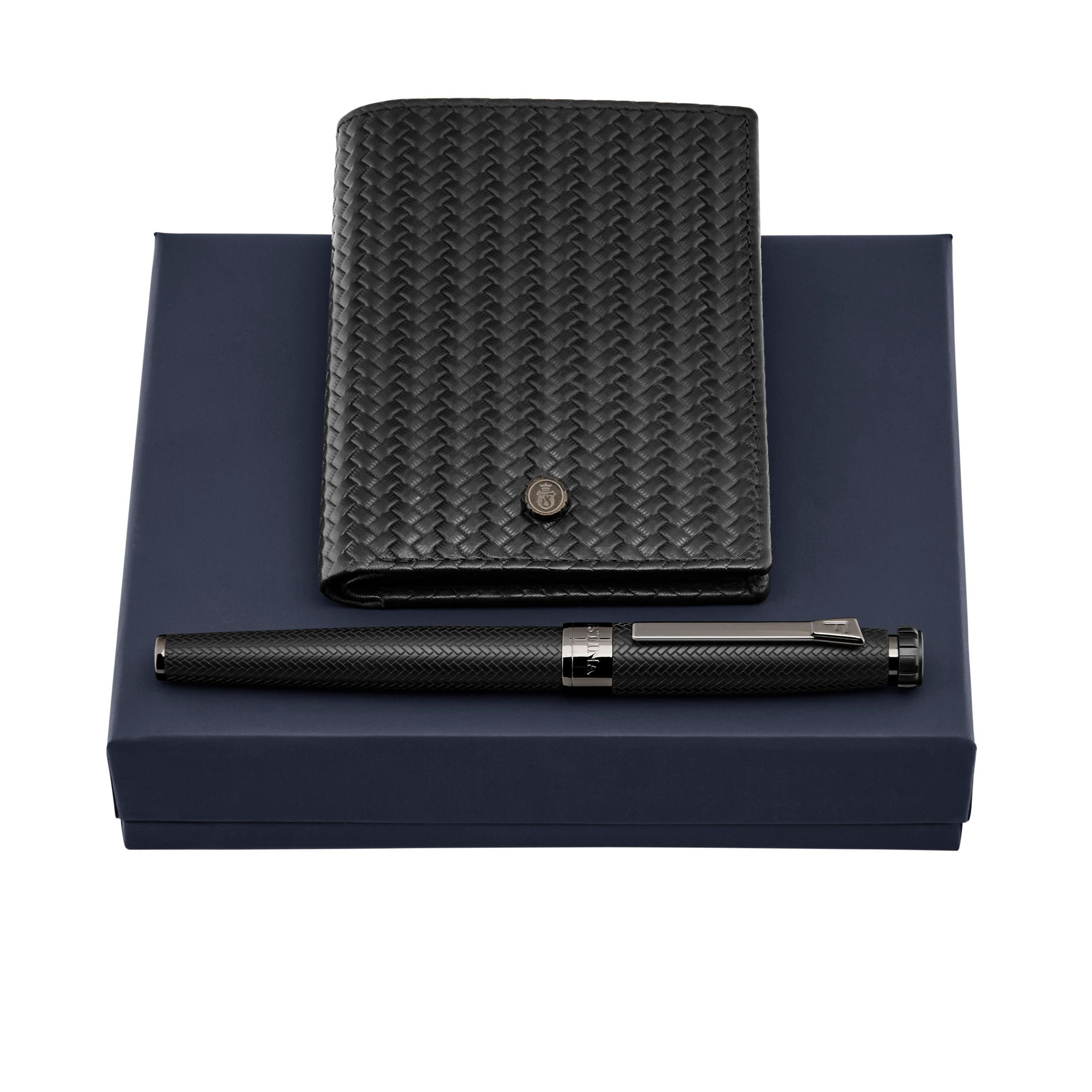 Festina Set Interlace Black (fountain pen & card holder)