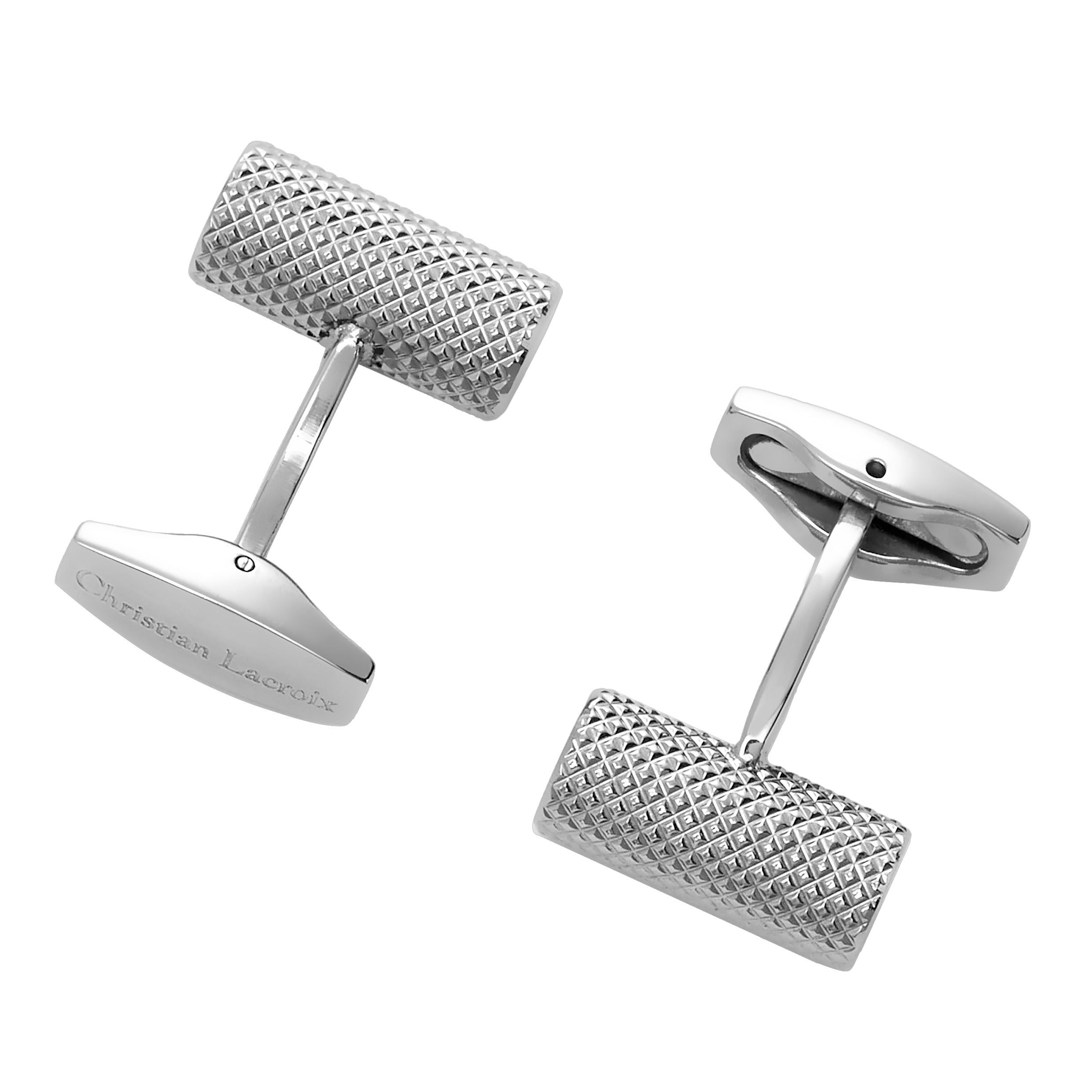 Christian Lacroix Cufflinks Caprio Chrome Diamond