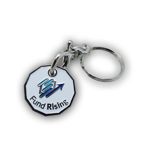Soft Enamel Trolley Token Key Ring