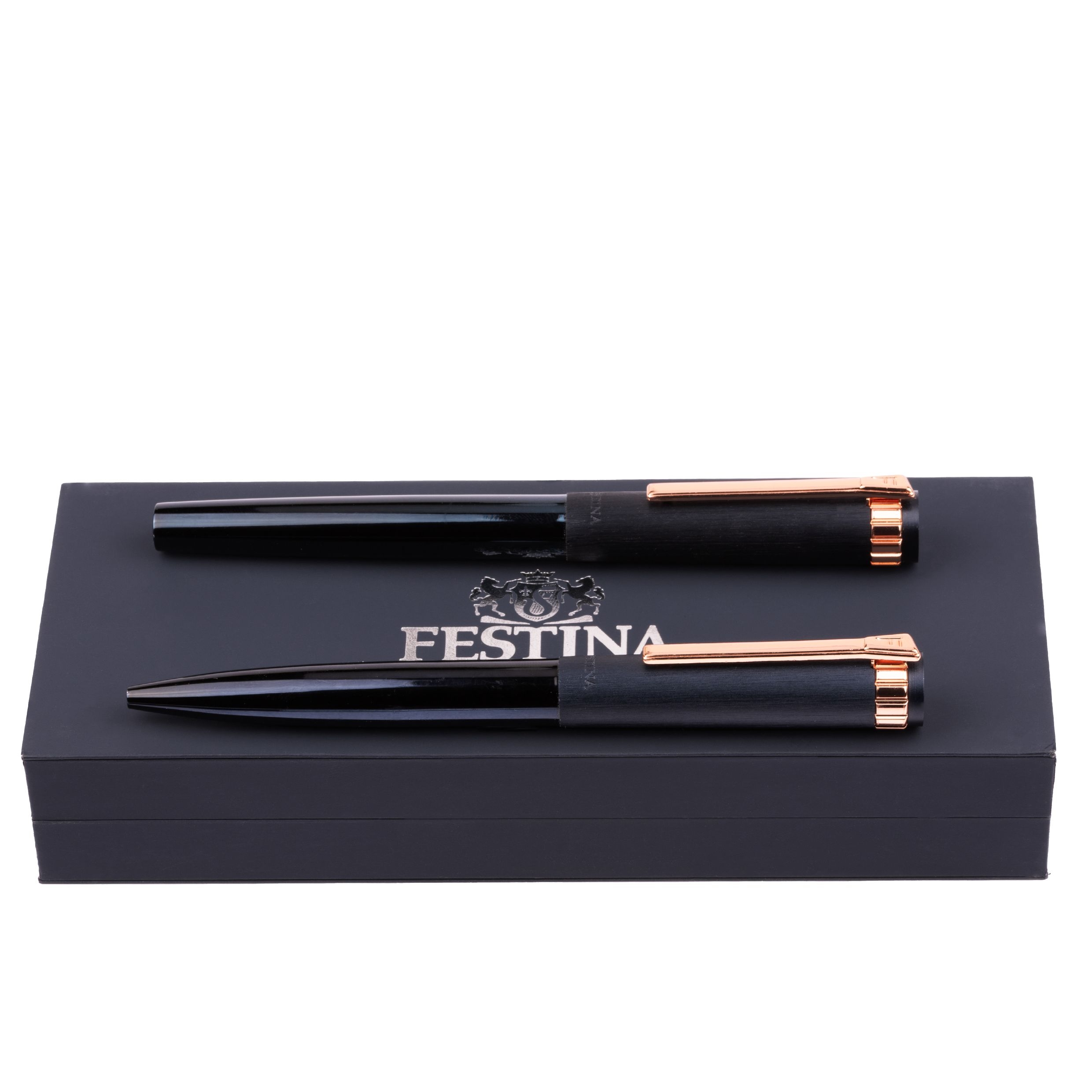 Set Prestige Rose Gold Navy (ballpoint pen & rollerball pen)